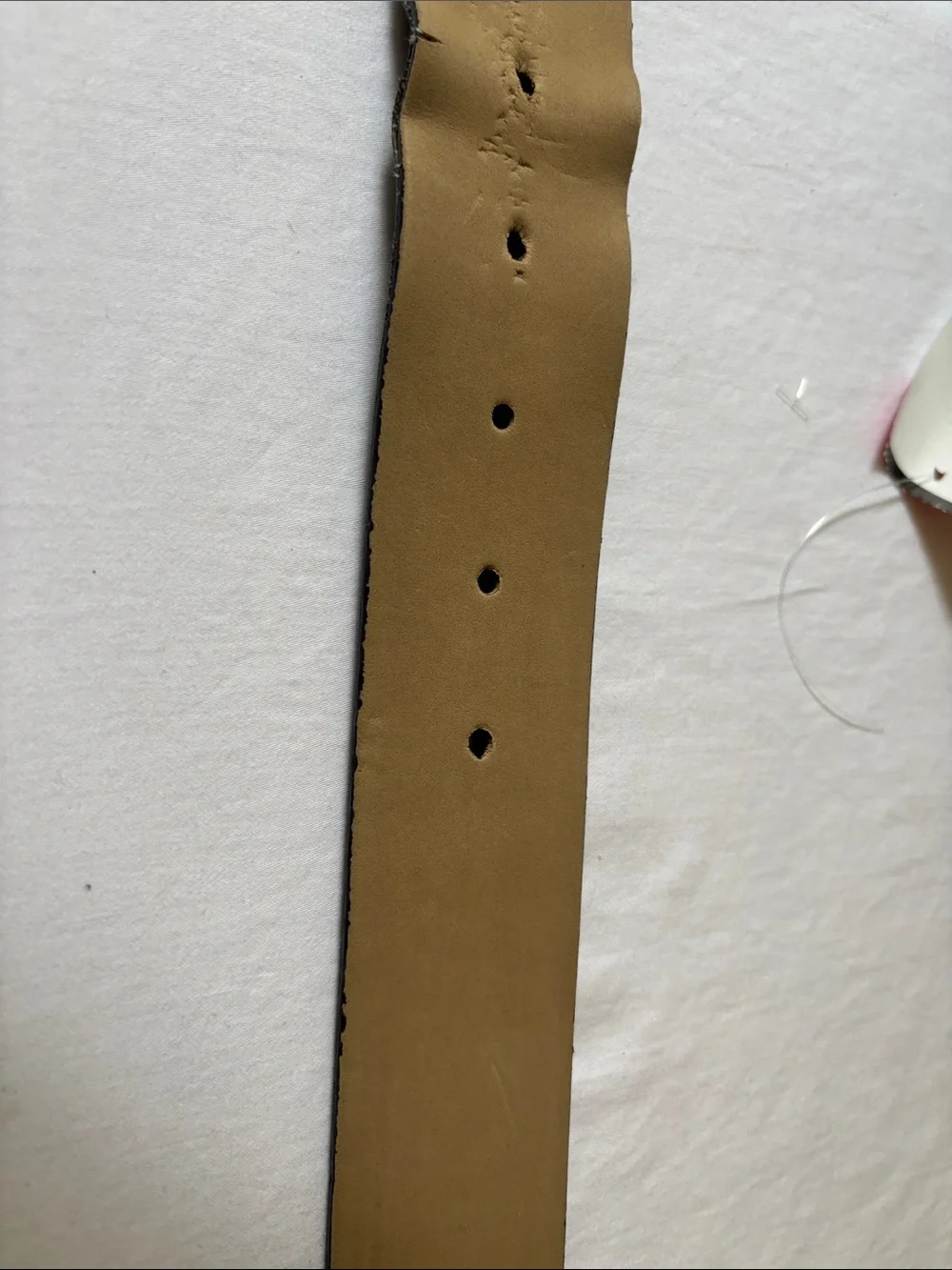 Michael Kors Black Leather Belt with Gold & Silver-Tone Buckle